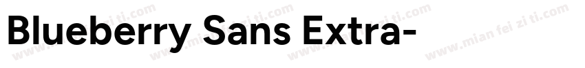 Blueberry Sans Extra字体转换
